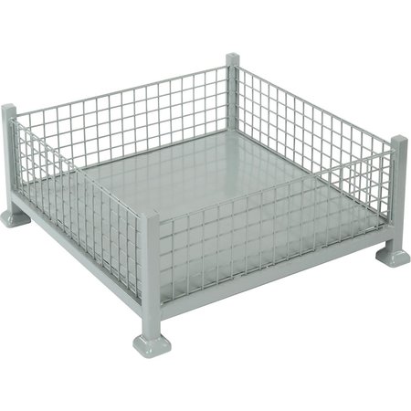 RELIUS SOLUTIONS Mini-Bulk Containers 10 Cu. Ft., Wire Mesh Sides, Gray B2050724